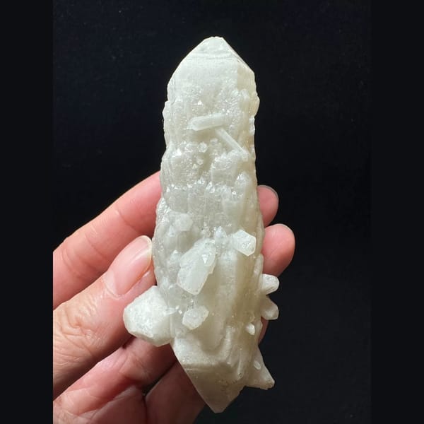 Double-terminated candle quartz from Inner Mongolia — complete view