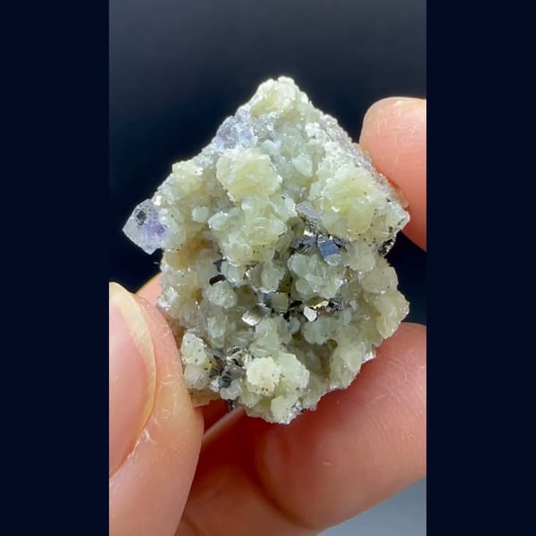 Purple Phantom Fluorite with Mica Yaogangxian 2.7 cm — alternate view