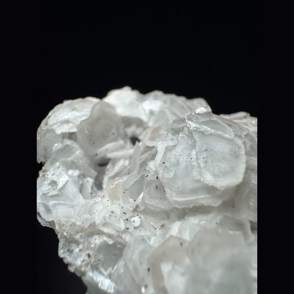 Coin petal calcite with hematite from Inner Mongolia — detail view