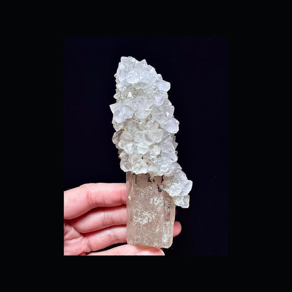 Pale Amethyst Quartz with Specular Hematite — Inner Mongolia — complete view 1 of the exact specimen