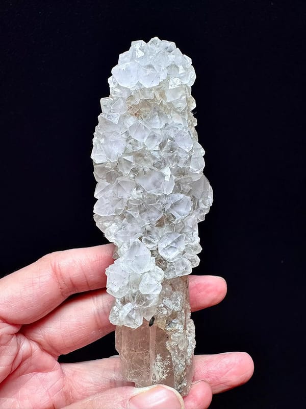 Pale Amethyst Quartz with Specular Hematite — Inner Mongolia — complete view 2 of the exact specimen