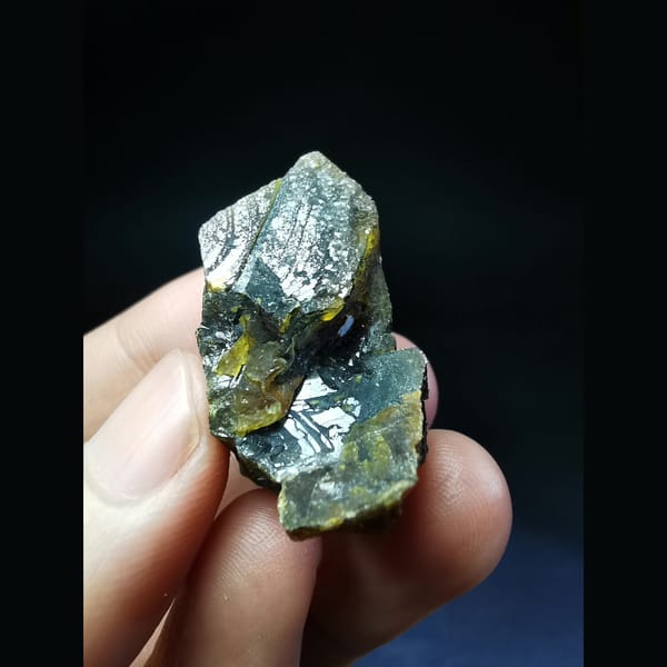 Sphalerite crystal from Inner Mongolia glowing orange when backlit — alternate view