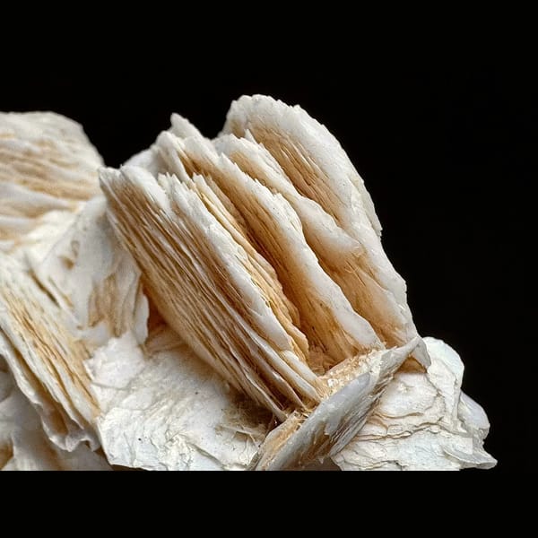 Petal calcite rosette cluster from Yaogangxian — detail view