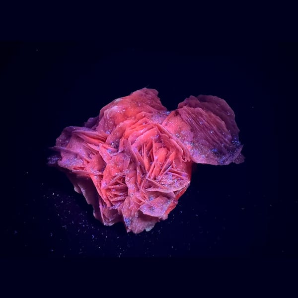 Petal calcite rosette cluster from Yaogangxian — detail view