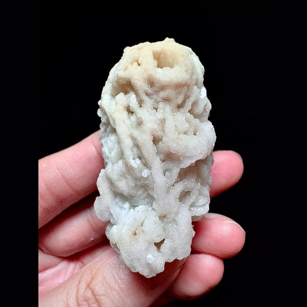 Green-skinned quartz with petal calcite from Inner Mongolia — alternate view