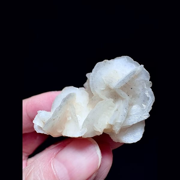 Pale yellow petal calcite floater from Inner Mongolia — alternate view