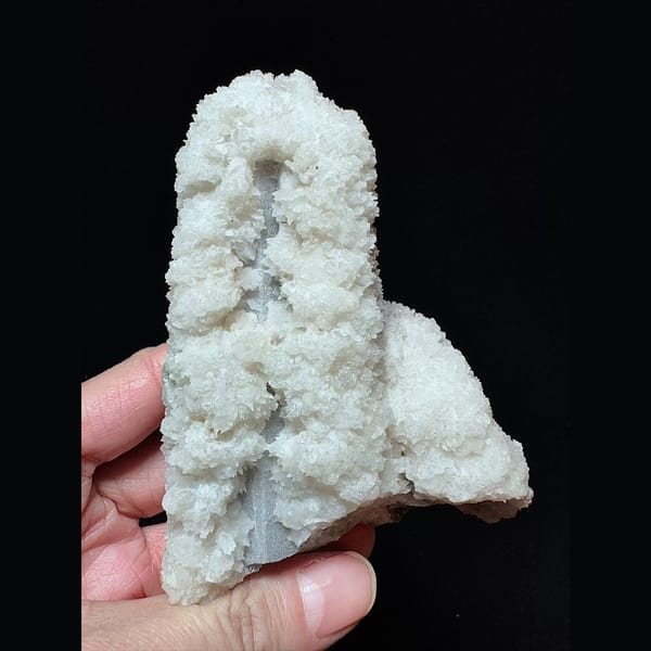 Large sparkly quartz with snowflake calcite from Inner Mongolia — complete view