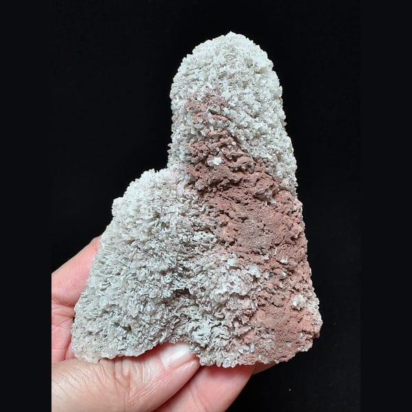 Large sparkly quartz with snowflake calcite from Inner Mongolia — alternate view