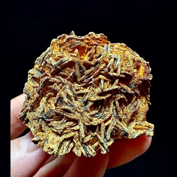 Sparkly brown petal calcite plate from Inner Mongolia — alternate view