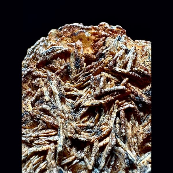Sparkly brown petal calcite plate from Inner Mongolia — alternate view