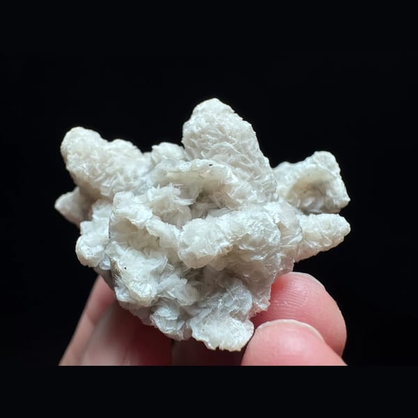 Quartz with petal calcite and specular hematite from Inner Mongolia — alternate view