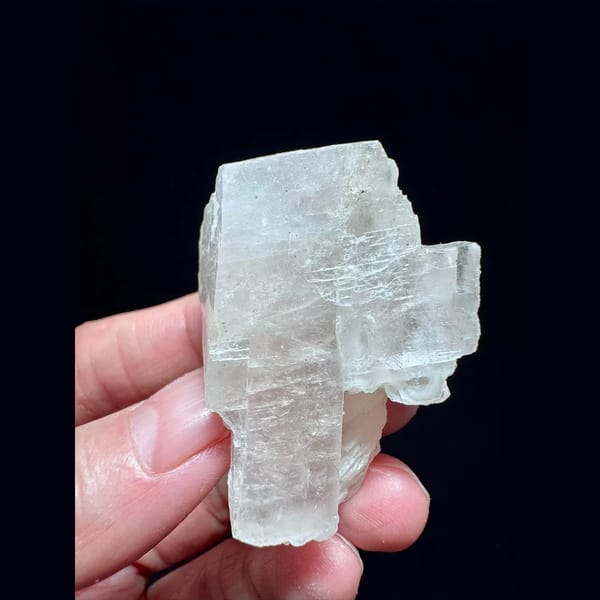 Pink layered manganoan calcite from Inner Mongolia — alternate view