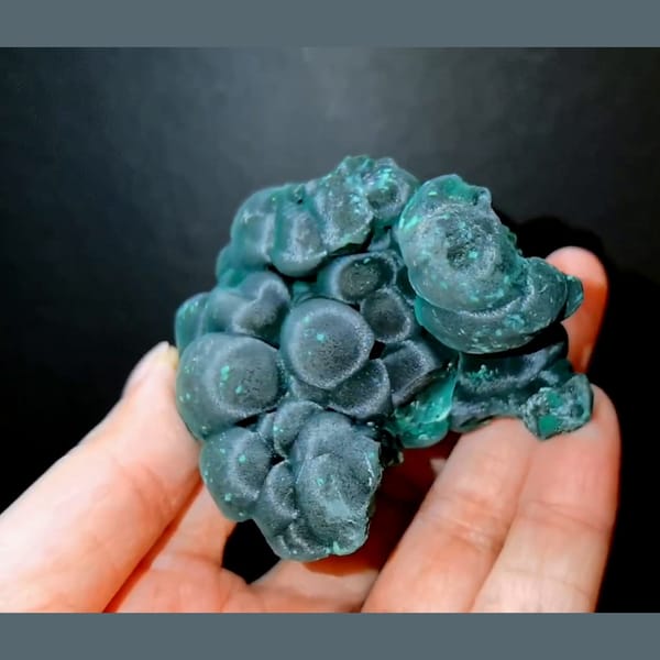 Cats-eye malachite from the Congo — alternate view