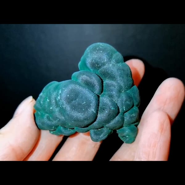 Cats-eye malachite from the Congo — alternate view