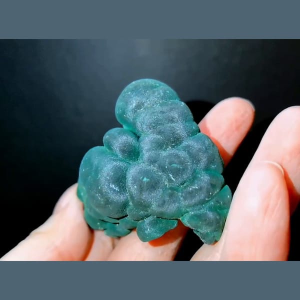 Cats-eye malachite from the Congo — alternate view