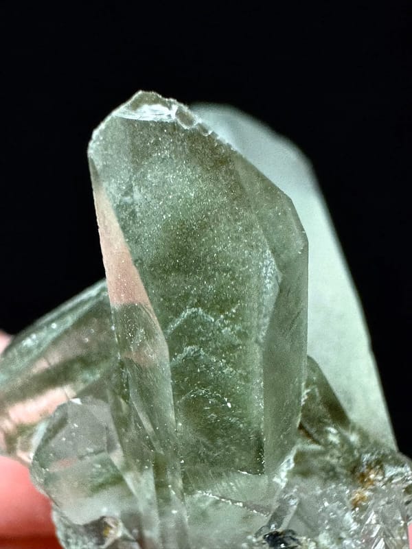 Floating Green Phantom Quartz Cluster — Pakistan — individual mineral specimen view 4