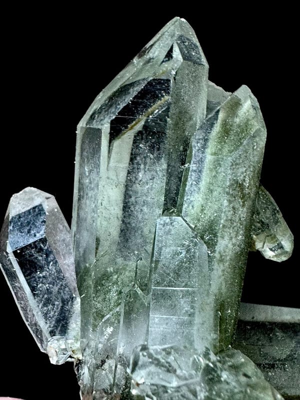 Floating Green Phantom Quartz Cluster — Pakistan — individual mineral specimen view 5