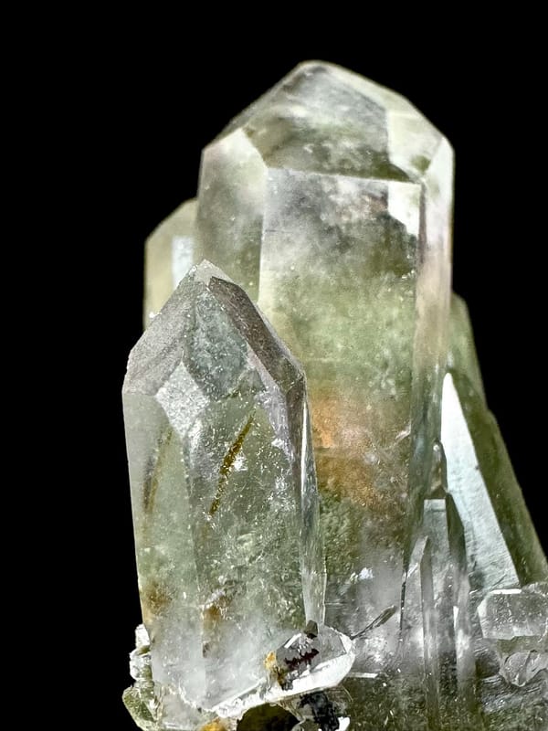 Floating Green Phantom Quartz Cluster — Pakistan — individual mineral specimen view 6