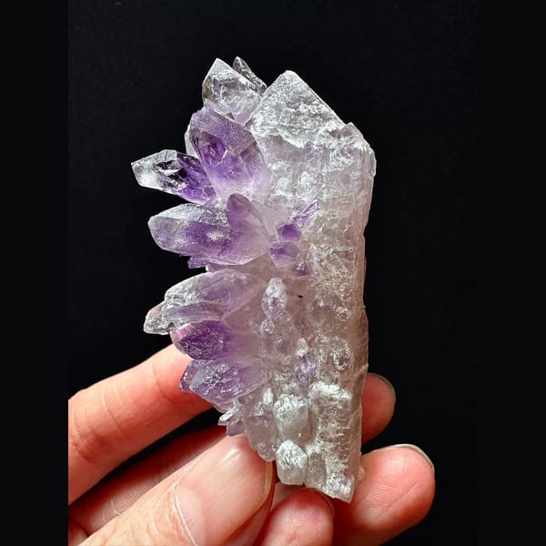 Second-growth amethyst floater from Inner Mongolia — complete view