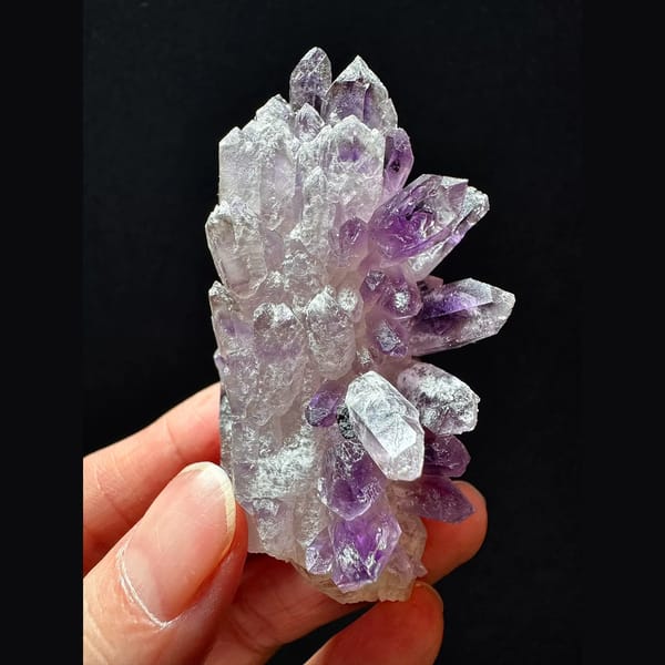 Second-growth amethyst floater from Inner Mongolia — alternate view