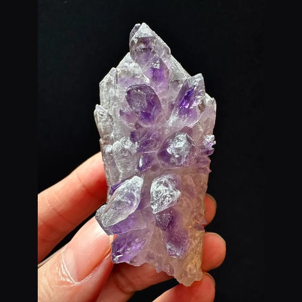 Second-growth amethyst floater from Inner Mongolia — alternate view