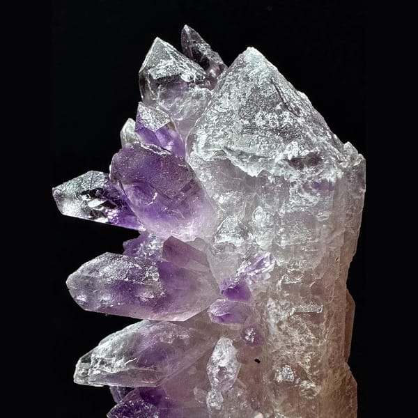 Second-growth amethyst floater from Inner Mongolia — detail view