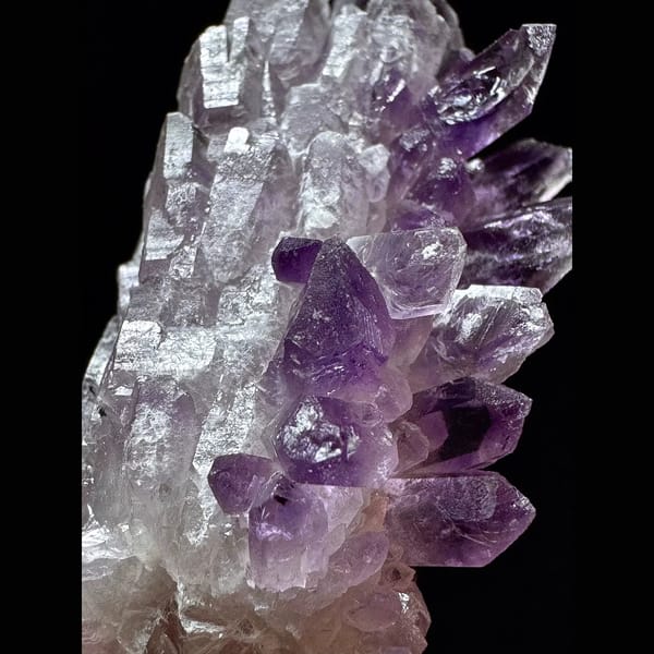 Second-growth amethyst floater from Inner Mongolia — detail view