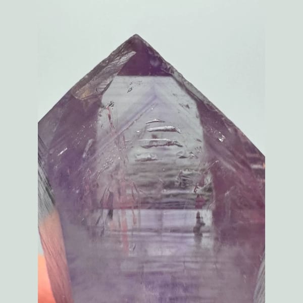 Vera Cruz amethyst scepter with layered phantoms from Mexico — alternate view