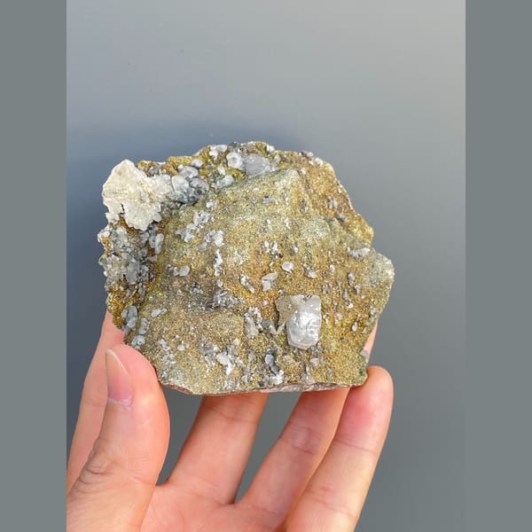 Pyrite matrix with fluorite, quartz and calcite from Fujian — alternate view