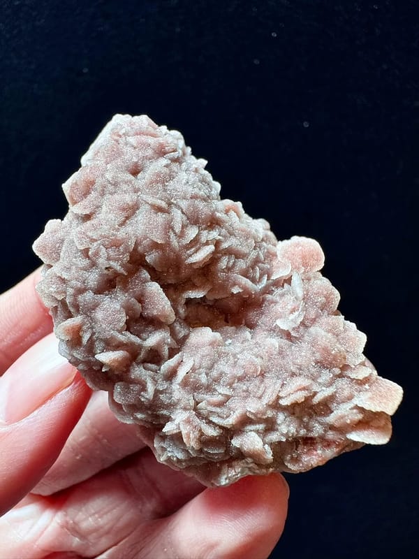 Two-Tone Pink and White Calcite with Quartz — Inner Mongolia — individual mineral specimen view 1