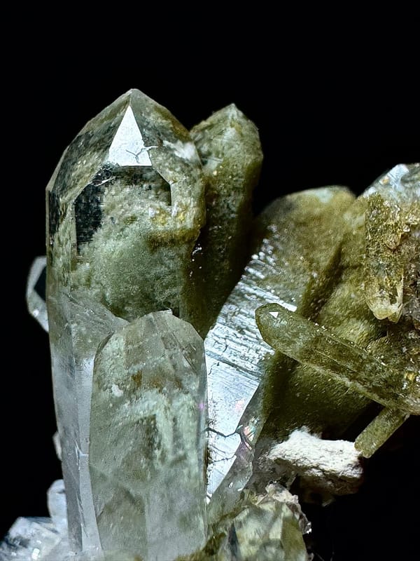 Clear Green Phantom Quartz Landscape Cluster — Pakistan — individual mineral specimen view 3