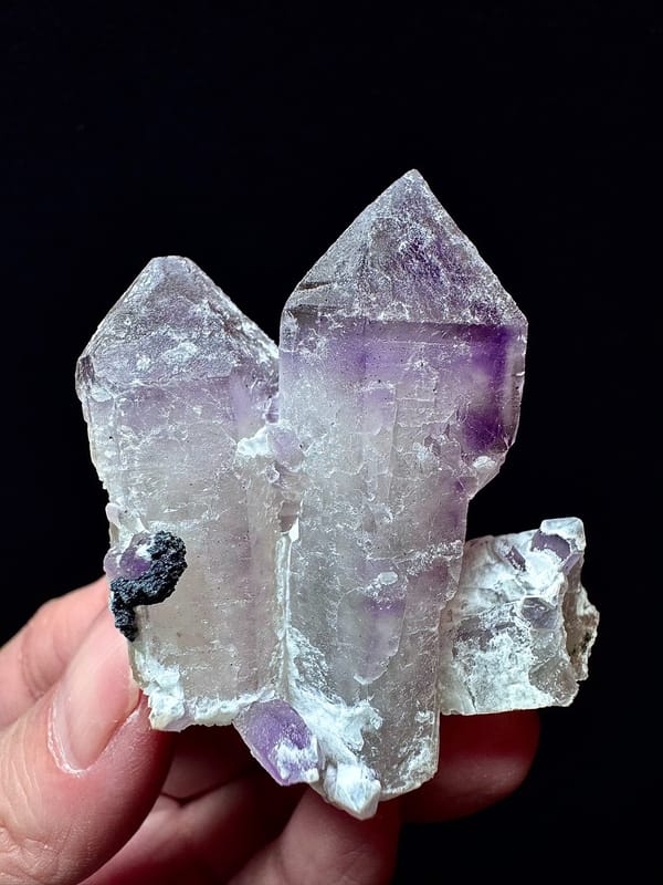 Twin Amethyst Scepter Quartz — Inner Mongolia — individual mineral specimen view 2