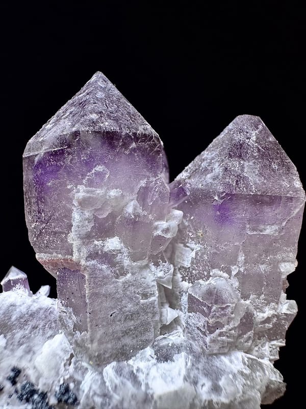 Twin Amethyst Scepter Quartz — Inner Mongolia — individual mineral specimen view 3