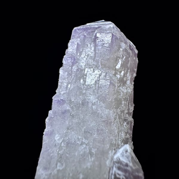 Second-growth pale amethyst floater from Inner Mongolia — detail view