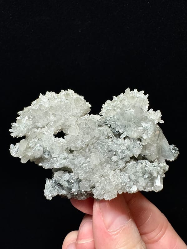 Brilliant Quartz Cluster with Specular Hematite — Inner Mongolia — individual mineral specimen view 2