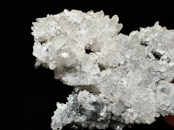 Brilliant Quartz Cluster with Specular Hematite — Inner Mongolia — individual mineral specimen view 6