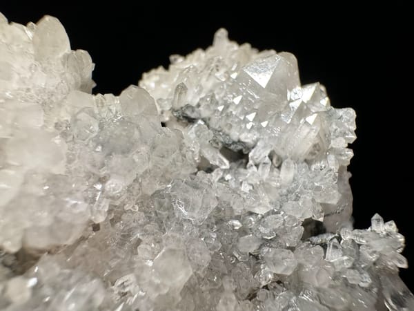 Brilliant Quartz Cluster with Specular Hematite — Inner Mongolia — individual mineral specimen view 7