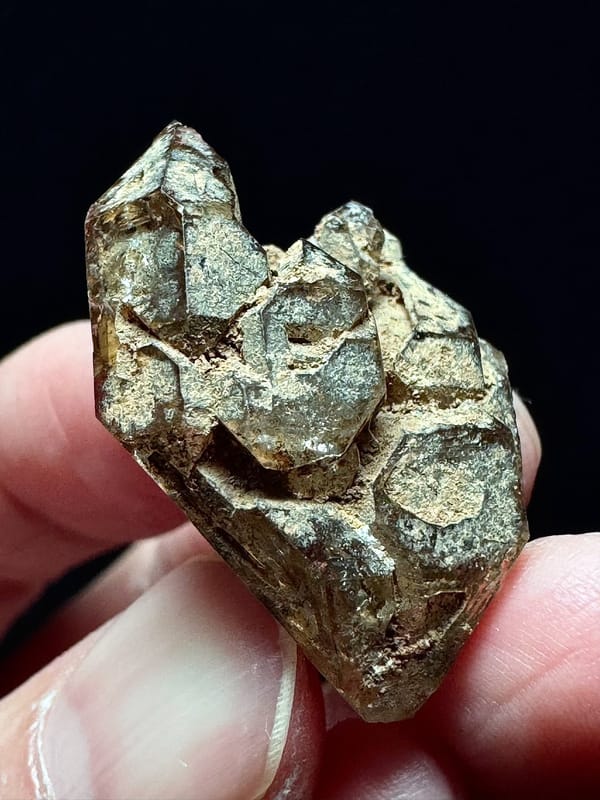 Heart-Shaped Golden Skeletal Quartz — Pakistan — individual mineral specimen view 6