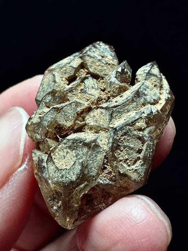 Heart-Shaped Golden Skeletal Quartz — Pakistan — individual mineral specimen view 7
