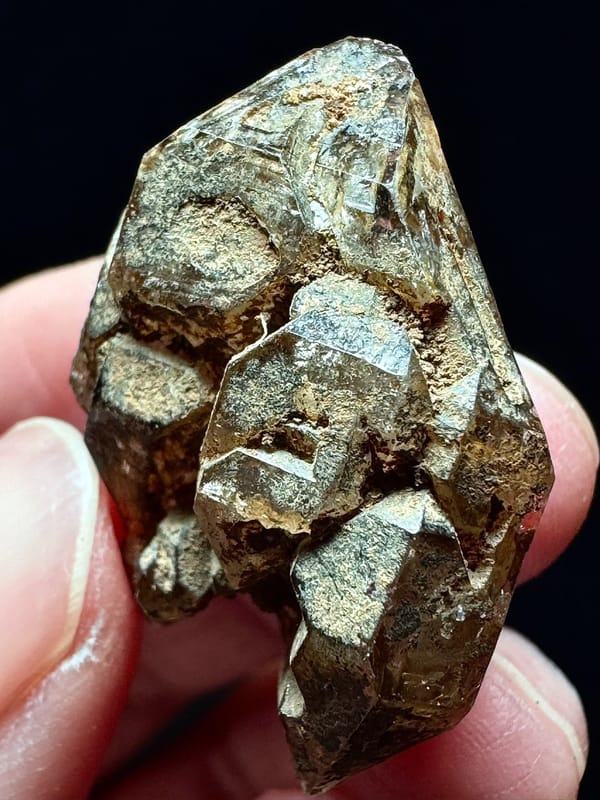 Heart-Shaped Golden Skeletal Quartz — Pakistan — individual mineral specimen view 8