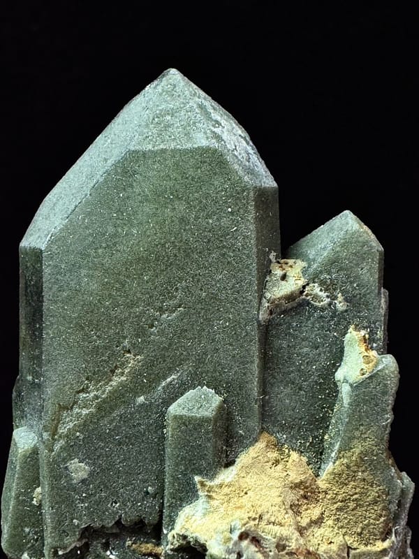 Floating Double-Terminated Green Phantom Quartz — Pakistan — individual mineral specimen view 5