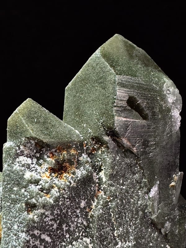 Floating Double-Terminated Green Phantom Quartz — Pakistan — individual mineral specimen view 6