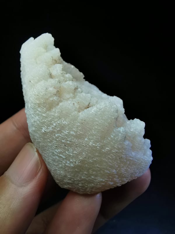 Complete alternate face of the exact pale pink calcite specimen