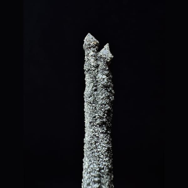 Double-terminated green quartz group from Inner Mongolia — detail view
