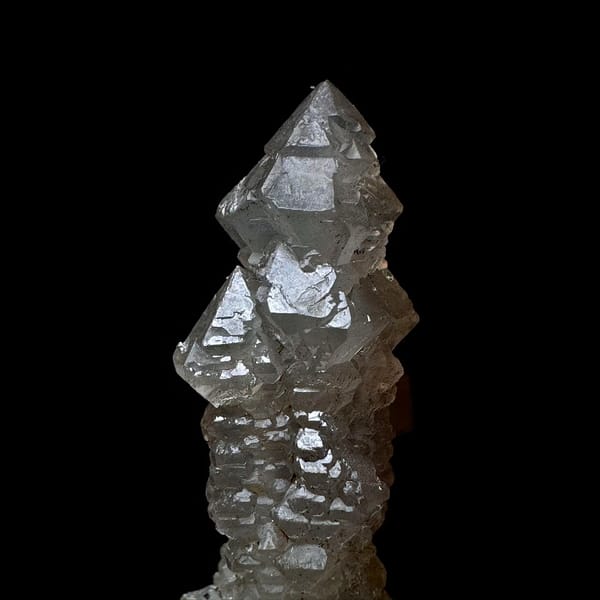 Screw quartz with frog-egg quartz from Inner Mongolia — detail view