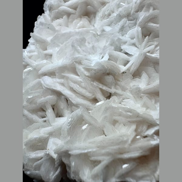 White petal calcite from Fujian — detail view