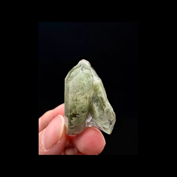 Miniature Himalayan Green Phantom Quartz Floater — complete specimen view 3 of 3
