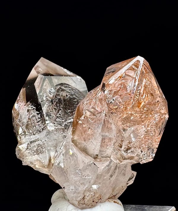 Pink and White Skeletal Quartz Cluster — complete mineral specimen view 1