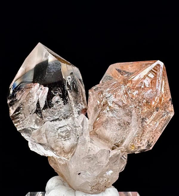Pink and White Skeletal Quartz Cluster — complete mineral specimen view 2