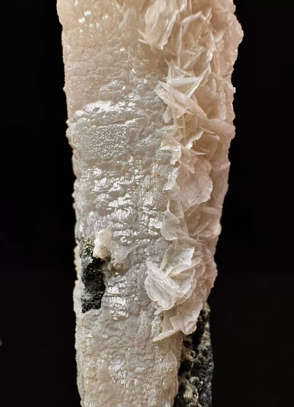 Pale Quartz with Rosette Calcite from Inner Mongolia — specimen view 7